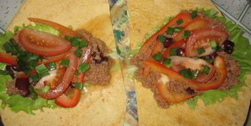 буррито с фасолью и фаршем