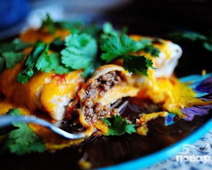 Буррито с говядиной и фасолью