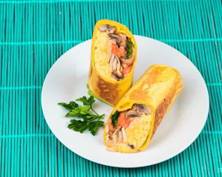 Буррито с грибами на завтрак