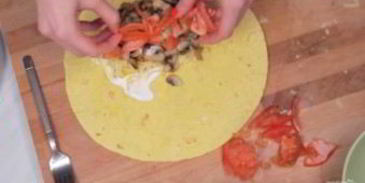 буррито с грибами на завтрак