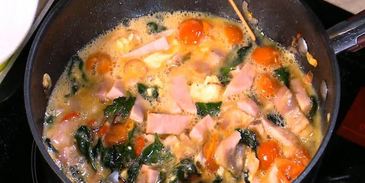 буррито с индейкой, беконом и шпинатом