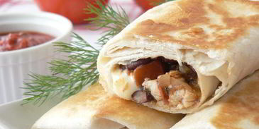 буррито с курицей и фасолью