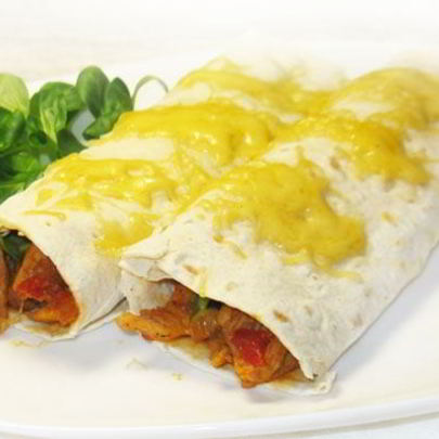 Буррито с мясом и авокадо