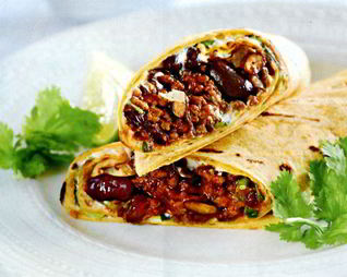 Буррито с мясом и фасолью