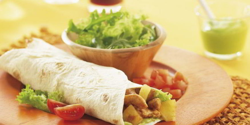 Рецепт мексиканской буррито с овощами, грибами и курицей