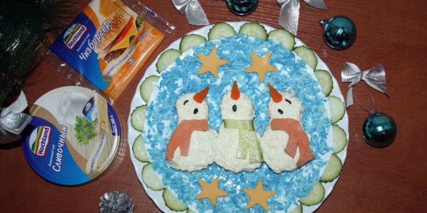 Рецепт бутербродов поющих снеговики в шарфиках