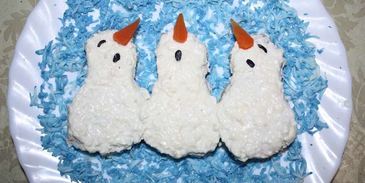 бутерброды поющие снеговики в шарфиках