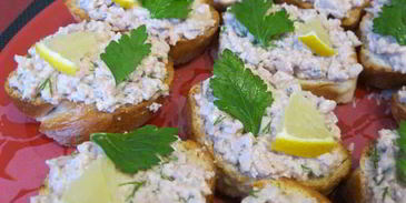 бутерброды с печенью трески