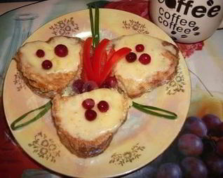 Горячие бутерброды из батона с сыром