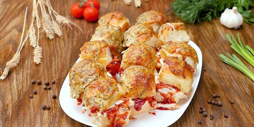 Рецепт горячих бутербродов с курицей