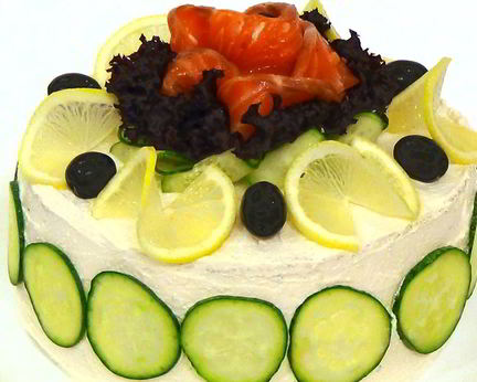 Торт бутербродный с рыбой