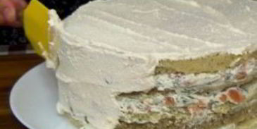 торт бутербродный с рыбой