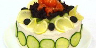 торт бутербродный с рыбой