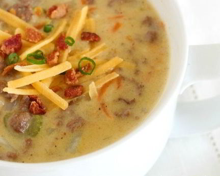 Чизбургер-суп с фаршем