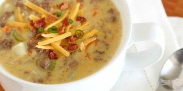 чизбургер-суп с фаршем