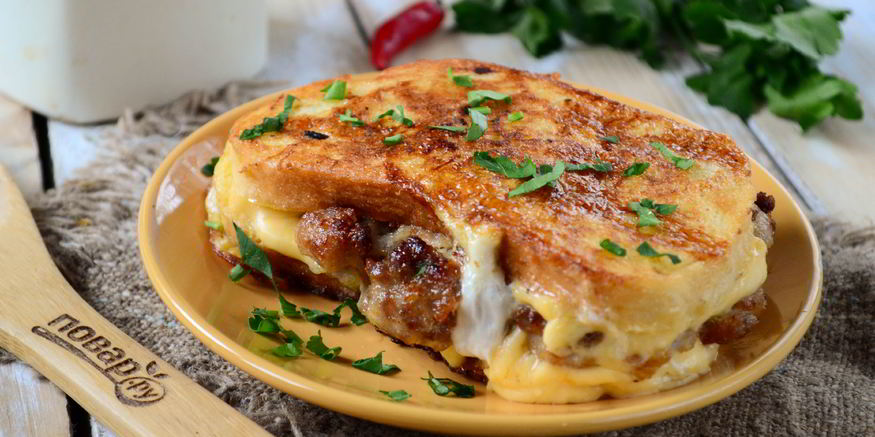 Рецепт чизбургера во французском тосте