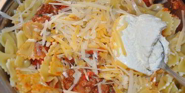 запеченная паста чизбургер