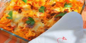 запеченная паста чизбургер