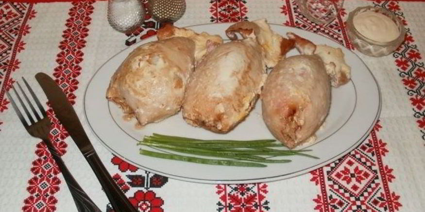 Рецепт фаршированного кальмара с рисом и яйцом