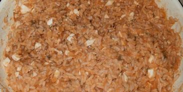 фаршированные кальмары с рисом и яйцом