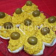 Рецепт Фаршированных яиц икрой минтая