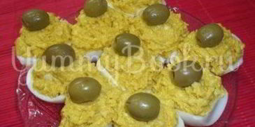 фаршированные яйца икрой минтая