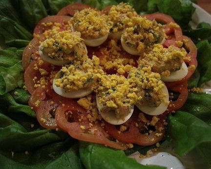 Фаршированные яйца Мимоза