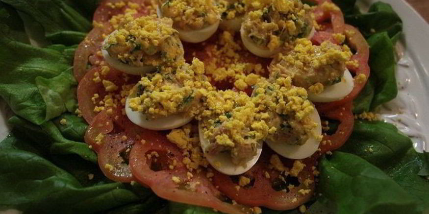 Рецепт фаршированных яиц мимоза