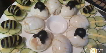 фаршированные яйца с тунцом