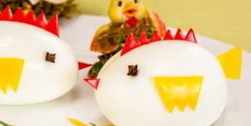 фаршированные яйца цыплята