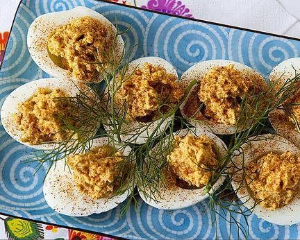 Яйца фаршированные грибами