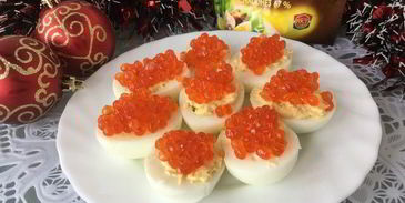 яйца, фаршированные икрой