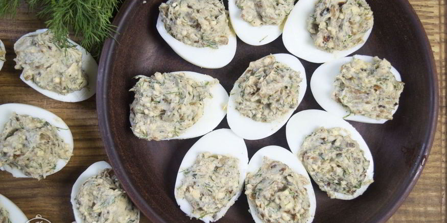 Рецепт яиц фаршированных луком