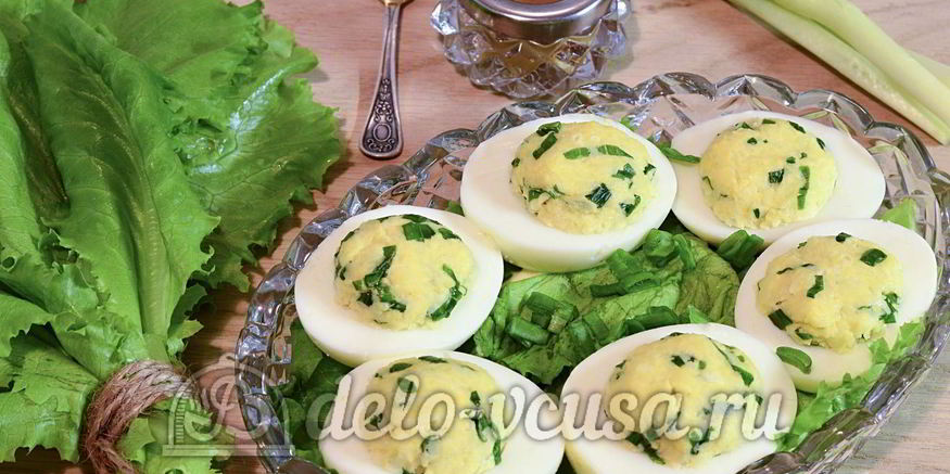 Рецепт яиц фаршированных сыром