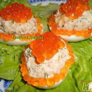 Рецепт Яиц фаршированных тунцом