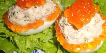 яйца фаршированные тунцом