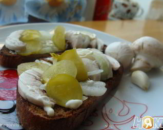 Бутеры — гренки По крестьянски