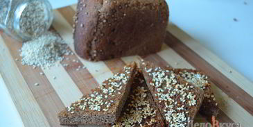 гренки из черного хлеба с кунжутом