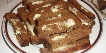 гренки из черного хлеба с сыром
