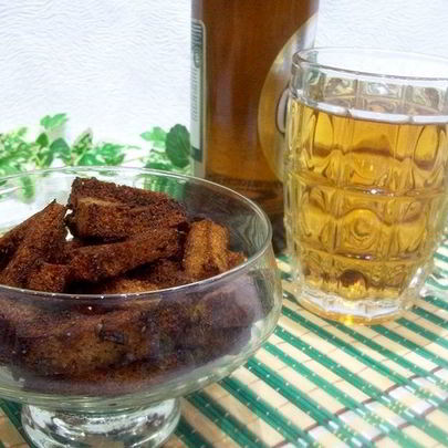 Гренки с чесноком к пиву