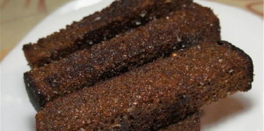 Рецепт гренков с чесноком на сковороде