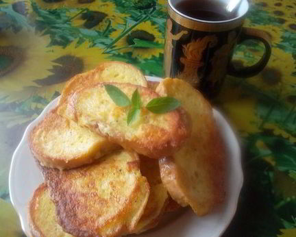 Гренки с картофелем и брынзой