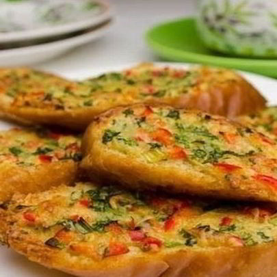 Гренки с луком