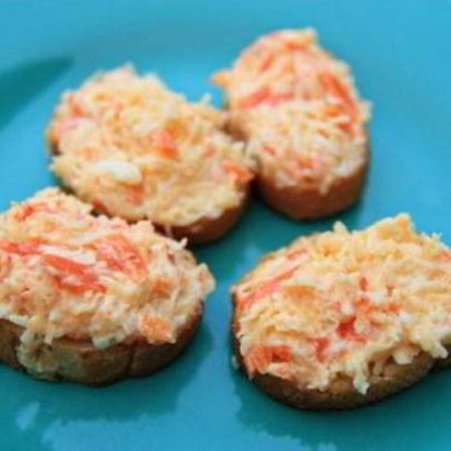 Гренки с сыром и морковью