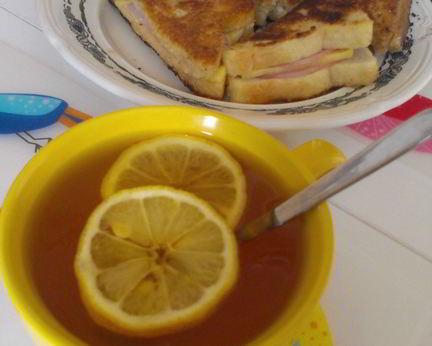 Гренки с сыром и ветчиной