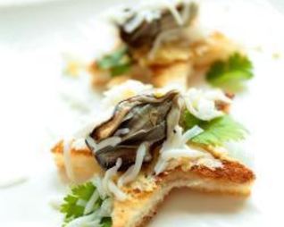 Гренки с устрицами