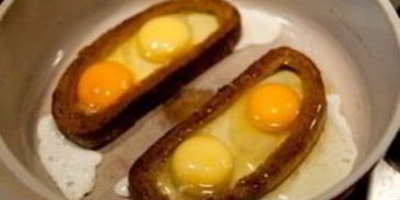 гренки с яйцом и сыром