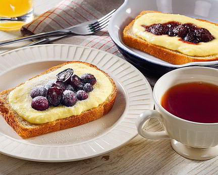 Сладкие гренки с творогом