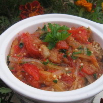 Икра из печеных овощей