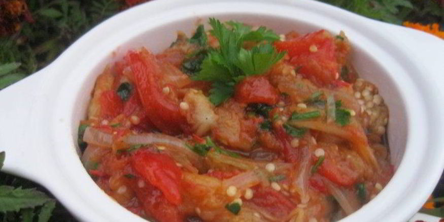 Рецепт икры из печеных овощей